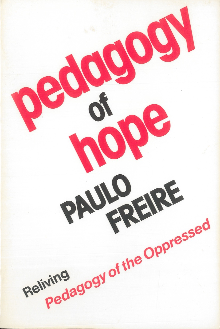 Pedagogy of Hope book cover